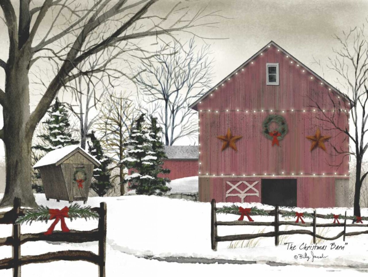 Christmas Barn Poster Print by Billy Jacobs - Item # VARPDXBJ147